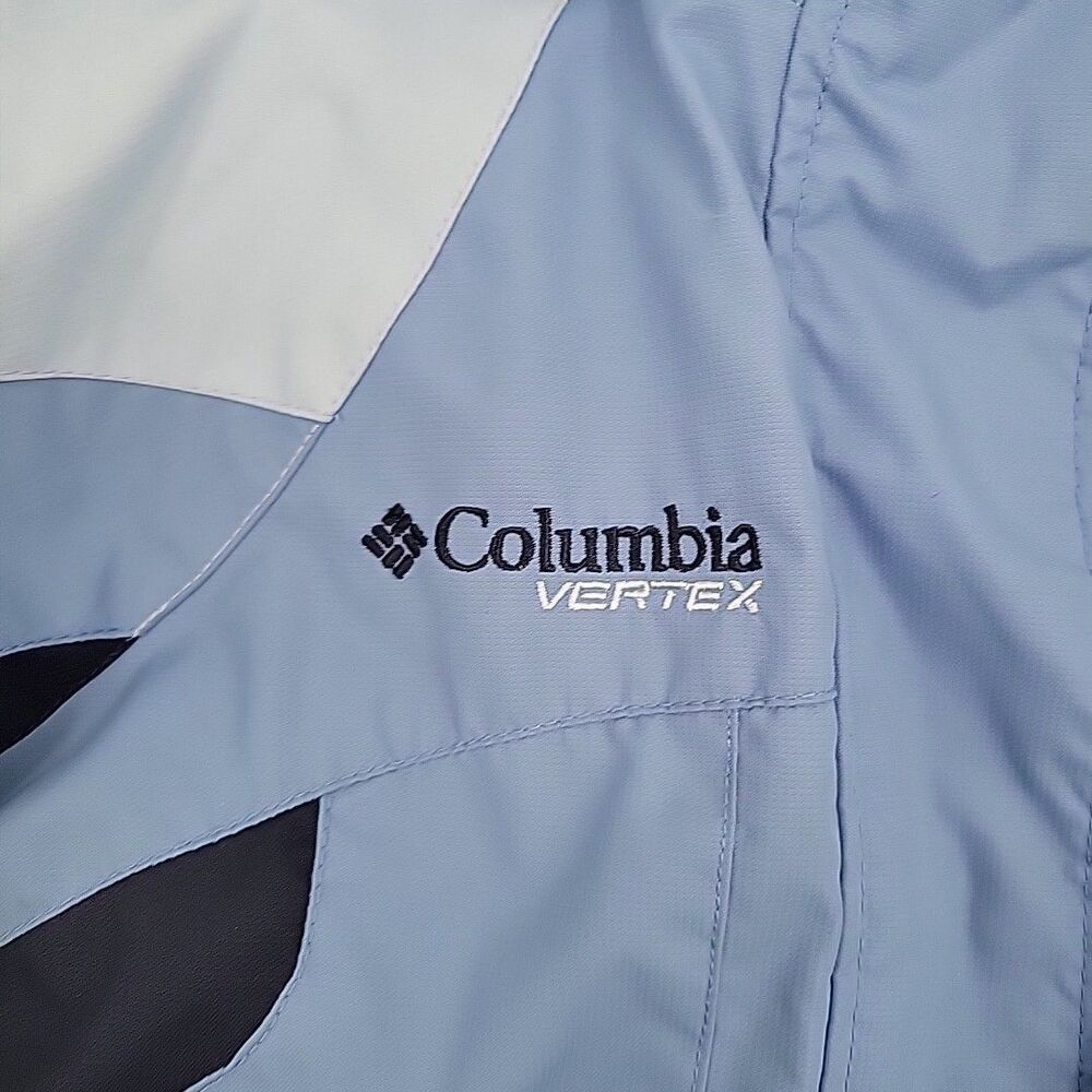 Columbia Vertex Youth Jacket Size 10/12 Blue Double Zipper Pockets Lightweight - Picture 7 of 15
